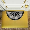 thumbnail image 5 of Evideco Half-Circle Coir Doormat with Bold Compass Rose Design – 30x15 Inch Black and Gray Geometric Welcome Mat – Non-Slip PVC Backing for Indoor/Outdoor Use, 5 of 7