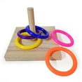 thumbnail image 4 of Koszal Pet Bird Parrot Wooden Board Plastic Ring Training Loop Educational Chew Toy, 4 of 8