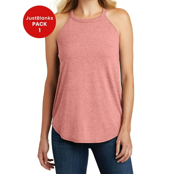 JustBlanks Women Perfect Tri Rocker Tank Tri Blend fabric infuses each garment with unique character