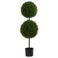 thumbnail image 1 of Nearly Natural 5494 3,5 Pi. Arbre Topiaire Artificiel à Double Boule en Bois de Buis Résistant aux UV, 1 of 3