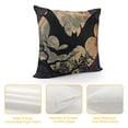 thumbnail image 4 of Halloween Pillow Covers Halloween Night Moon and Tree Art Print with Black Animal Bat Decorative Throw Pillow Covers  Square Pillowcase Outdoor Cushion Cover "(Bat Moon), 4 of 5