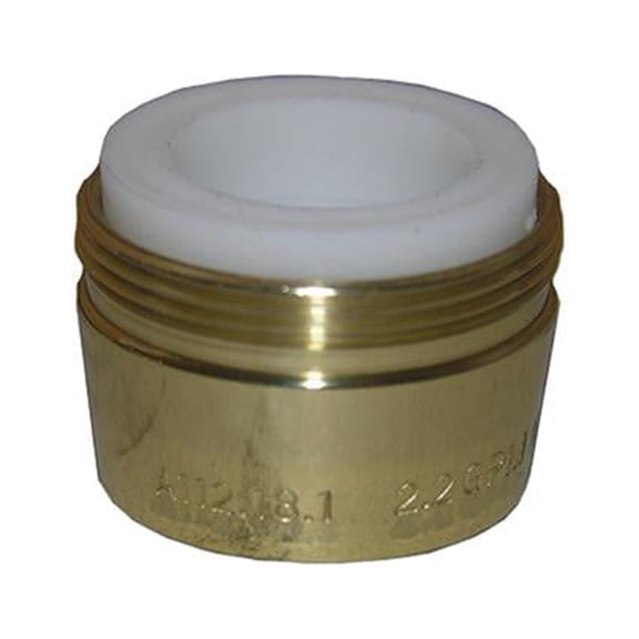 Lasco 09-1973 Dual Thread Aerator, 2.2-GPM, Polished Brass - Quantity 6