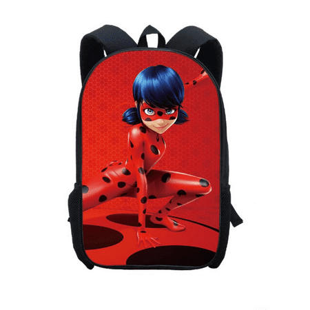 Back to School Backpacks for Girls, Mukola Waterproof Girl's Cartoon Printed Miraculous Ladybug Rucksack School Backpack Bookbag Travel Backpack for