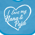 thumbnail image 4 of Inktastic I Love My Nana and Papa in White Chalk Heart Boys or Girls Baby Bib, 4 of 4