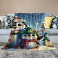 thumbnail image 2 of COMIO Christmas Blanket for Bed, Cute Penguin Throw Blanket for Adults - Super Soft Plush Christmas Blanket Throw Plush Blanket for Snow Lovers- Queen Size Blanket, 2 of 6