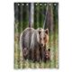 thumbnail image 1 of Cortina de ducha ABPHQTO marrón con cachorros de oso Bosque finlandés 120x180 cm, 1 of 1