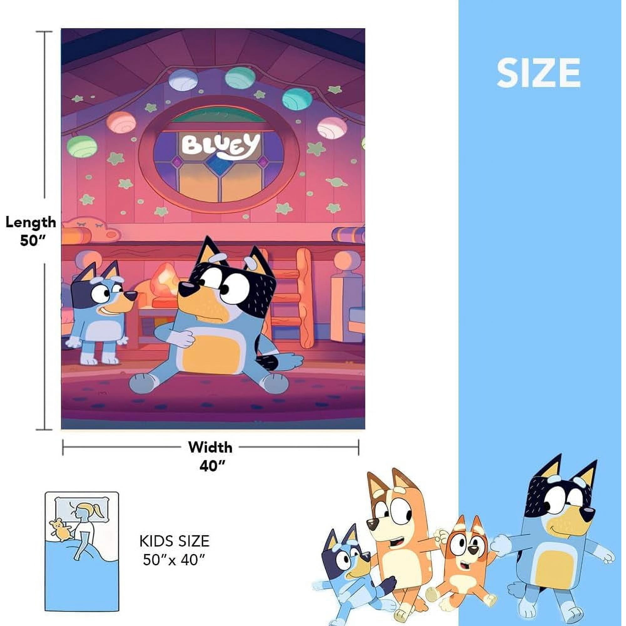 Bluey cartoon blanket hotsell