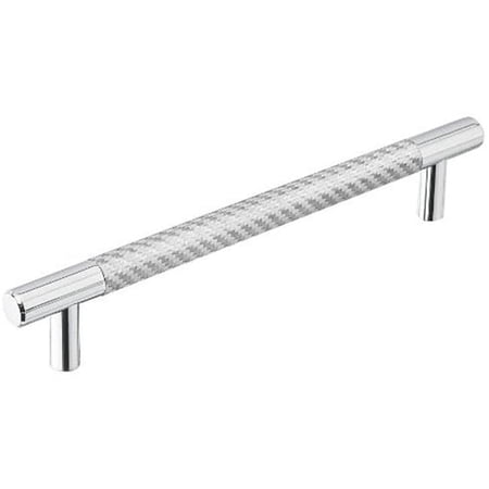 6 in. Silver Carbon Fiber Bar Pull Satin Nickel