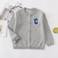 thumbnail image 2 of Dmsael Uniform Sweater for Girls Kid Girls Sweaters Long Sleeve with Button Girls Clothes Grey,1-2 Years, 2 of 7