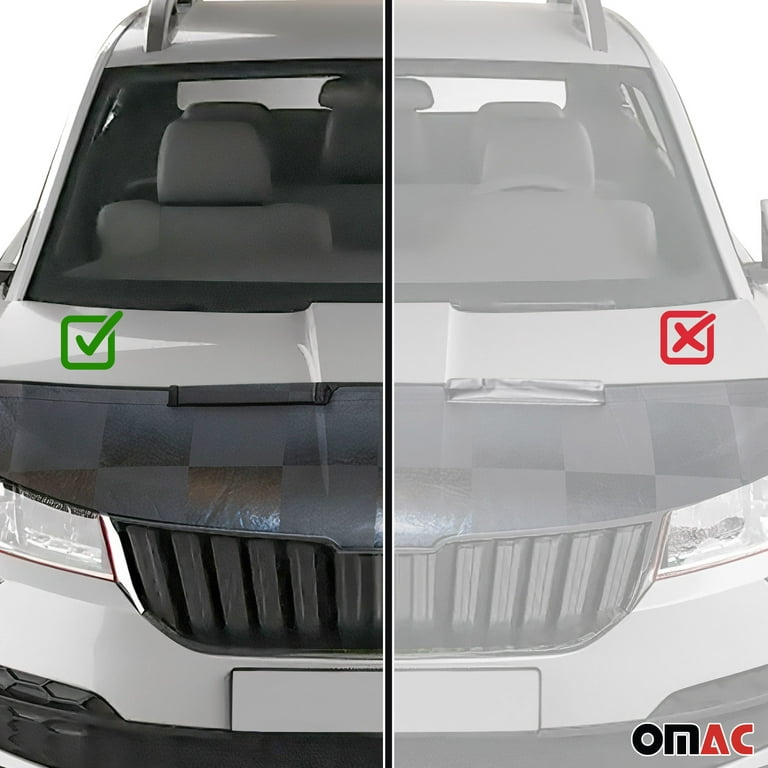 OMAC USA Carbon Look Hood Cover Mask Vinyl Bonnet Bra for Hyundai Tucson  2016-2021 