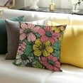 thumbnail image 3 of Creowell Modern Pillow Cover Summer Decor Pillows Colorful Floral Leaf Seamless Sofa Pillow Case Home Sofa Decor Pillowcase Summer Pillow Covers, 3 of 5