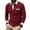 Wine, variant on CCRFTGI Mens Polo Shirts Casual Long Sleeve Shirt Classic Golf Polos collared shirts Army Green L