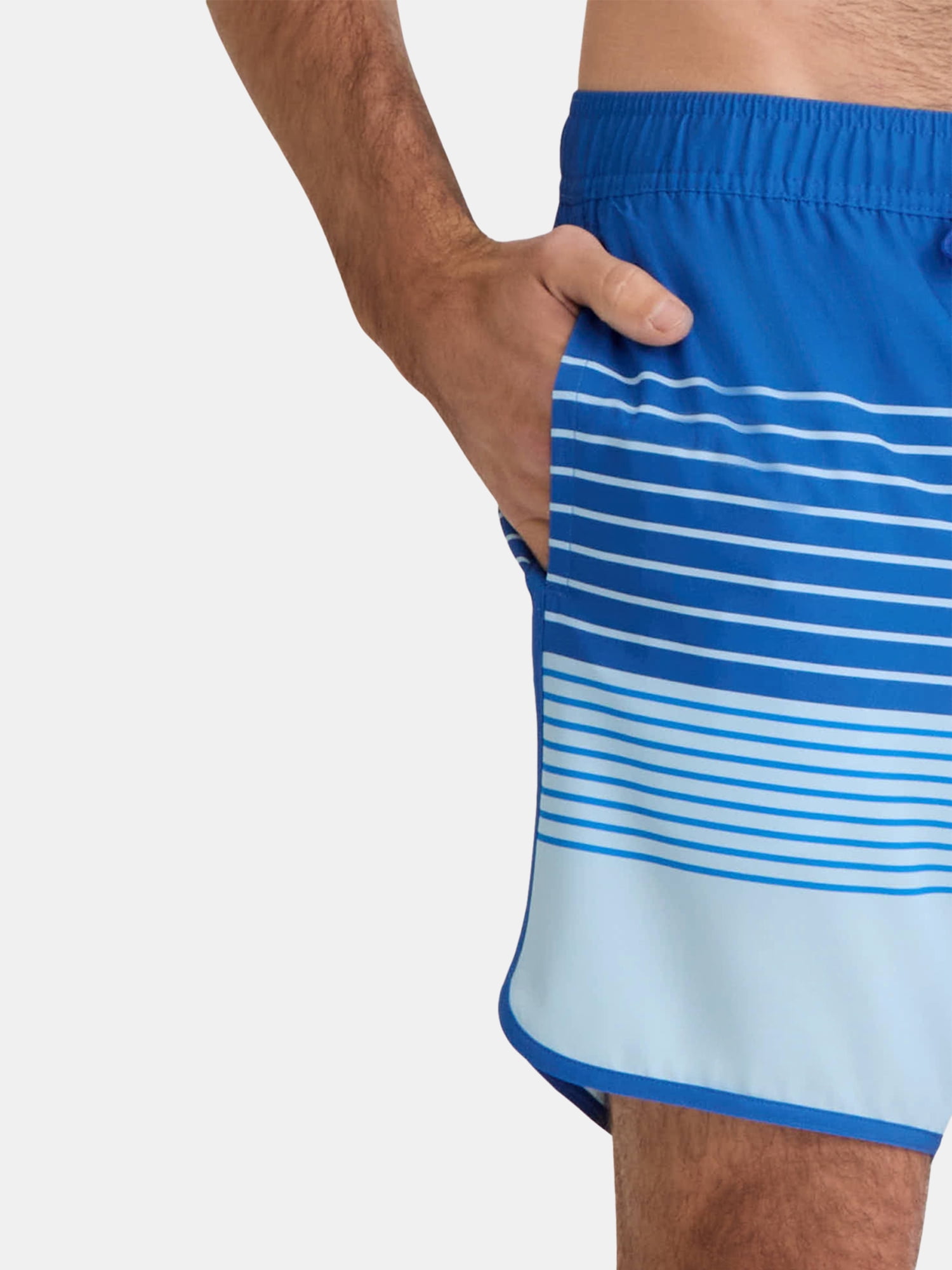 George Men's & Big Men's Dolphin Hem Swim Trunks, 7" Inseam, Size XS-3XL