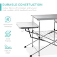 thumbnail image 4 of Best Choice Products Portable Folding Grill Table, Outdoor Food Prep Station for Camping w/ Carrying Case, 4 Hooks, 4 of 7