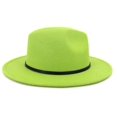 thumbnail image 3 of Sombrero Fedora de fieltro de lana para mujer o hombre, 3 of 5