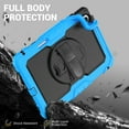 thumbnail image 5 of Case for Samsung Galaxy Tab S11 Ultra 2025 14.6 Inch with Screen Protector, 360 Degree Rotating Kickstand Hand Strap Heavy Duty Shockproof Cover with Shoulder Strap, Sky Blue, 5 of 7
