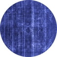 thumbnail image 1 of Ahgly Company Indoor Round Oriental Blue Industrial Area Rugs, 7' Round, 1 of 4