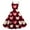 Vermilion, variant on LWavelet 2026 Valentine's Sweet Short Sleeve Dress, Women's Love Heart Rose Print Fitted A Line Flowy Casual Sundresses Wine M