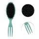 thumbnail image 3 of Ofertas Únicas 1 Pc Peine de Aire de Tres Púas Duradero para Mujeres, para Cabello Rizado y Lacio, de Paja de Trigo, Nylon, Verde, 3 of 3