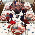 thumbnail image 4 of 4th of July Tablecloth Waterproof Patriotic Table Cloths for Memorial Day, Independence Day Indoor Outdoor Dining Room-60"*120" Rectangle, 4 of 6