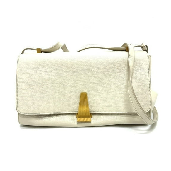 Pre-Owned BOTTEGA VENETA 410721 Palmellato Angle Shoulder Bag Leather Women's Ivory... (Good)