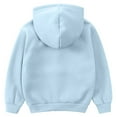 thumbnail image 4 of CAICJ98 Boys Girls Zip Up Hoodie Youth Solid Classic Hoodies Soft Hooded Full Zip Sweatshirts for Children Blue,9-10 Years, 4 of 7