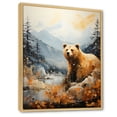 thumbnail image 2 of Designart "Splendid Mountain And Bear" Animals Bear Floater Framed Canvas Prints, 2 of 5