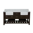 thumbnail image 4 of Charlotte 72" Farmhouse Bathroom Vanity with Chocolate Cabinet and Engineered Carrara Top, 4 of 5