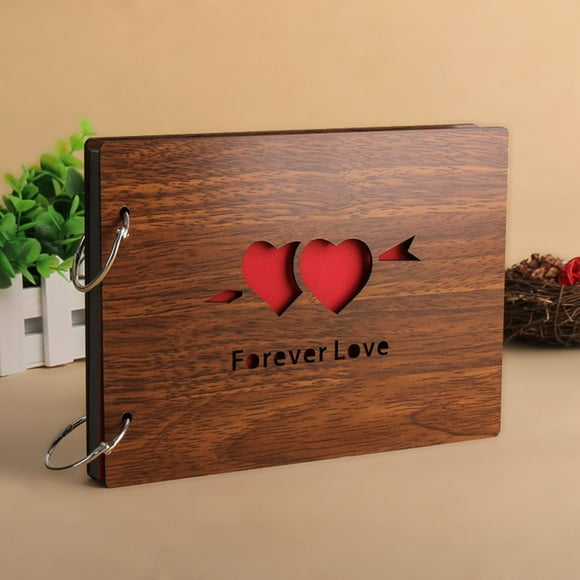 GOOHOCHY photo scrapbook album Photo Album Wood Photo Storage for Families 1Set