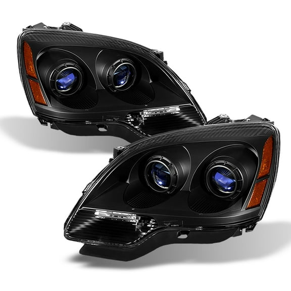 AKKON - For GMC Acadia OE Replacement Black Bezel Projector Headlights Driver/Passenger Head Lamps Pair New