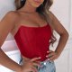 thumbnail image 5 of Moda mujer Casual sólido Sexy sin mangas Bandeau chaleco Base camisa Tops Fridja qr1295, 5 of 7
