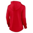 thumbnail image 3 of Women's Nike  Red Miami Marlins City Connect Pregame Performance Pullover Hoodie, 3 of 3