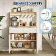 thumbnail image 6 of Danolapsi Fluted Sideboard Buffet Cabinet with Storage,Farmhouse Kitchen Pantry with Adjustable Shelves,Modern Coffee Bar Cabinet with 2 Drawers,Wood Buffet Console Table for Dining Room Kitchen, 6 of 9