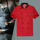 thumbnail image 1 of Chaqueta para mujer, abrigo cómodo de manga corta, para cafetería, restaurante, catering , Rojo, M Fernando Chaquetas de cocinero, 1 of 8