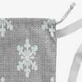 thumbnail image 3 of Simply Daisy Snow Flakes 18 x 29 in Grey Laundry Bag, 3 of 3