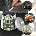 thumbnail image 4 of Yayeee Ashtray with Lid for Cigarette Smokeless Stainless Steel Home Ash Holder, White Shelf, 4 of 7