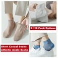 thumbnail image 6 of Unisex Ankle Socks Ultra Thin Breathable Dry Fit Low Cut Running for Men Women 5-10 Pack, 6 of 7