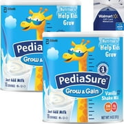 Pediasure Vanilla Grow & Gain Shake Powder Mix Bundle with $3 e-Gift Card, 2 CT