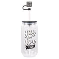 thumbnail image 3 of Graduation Yay Tumbler With Topper, Black, Silver, Way To Celebrate, 3 x 3 x 9 Inch, 2 Pieces, 3 of 7