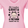 thumbnail image 4 of Inktastic If It Involves Goats & The Farm Count me in Women's V-Neck T-Shirt, 4 of 5