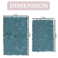 thumbnail image 5 of Home Weavers Bell Flower Collection 100% Cotton Non-Slip Bathroom Rug Set Machine Washable Bathroom Rug-17"x24", Bath Rug- 21"x34", Blue Color 2 Piece Bath Rug set, 5 of 9