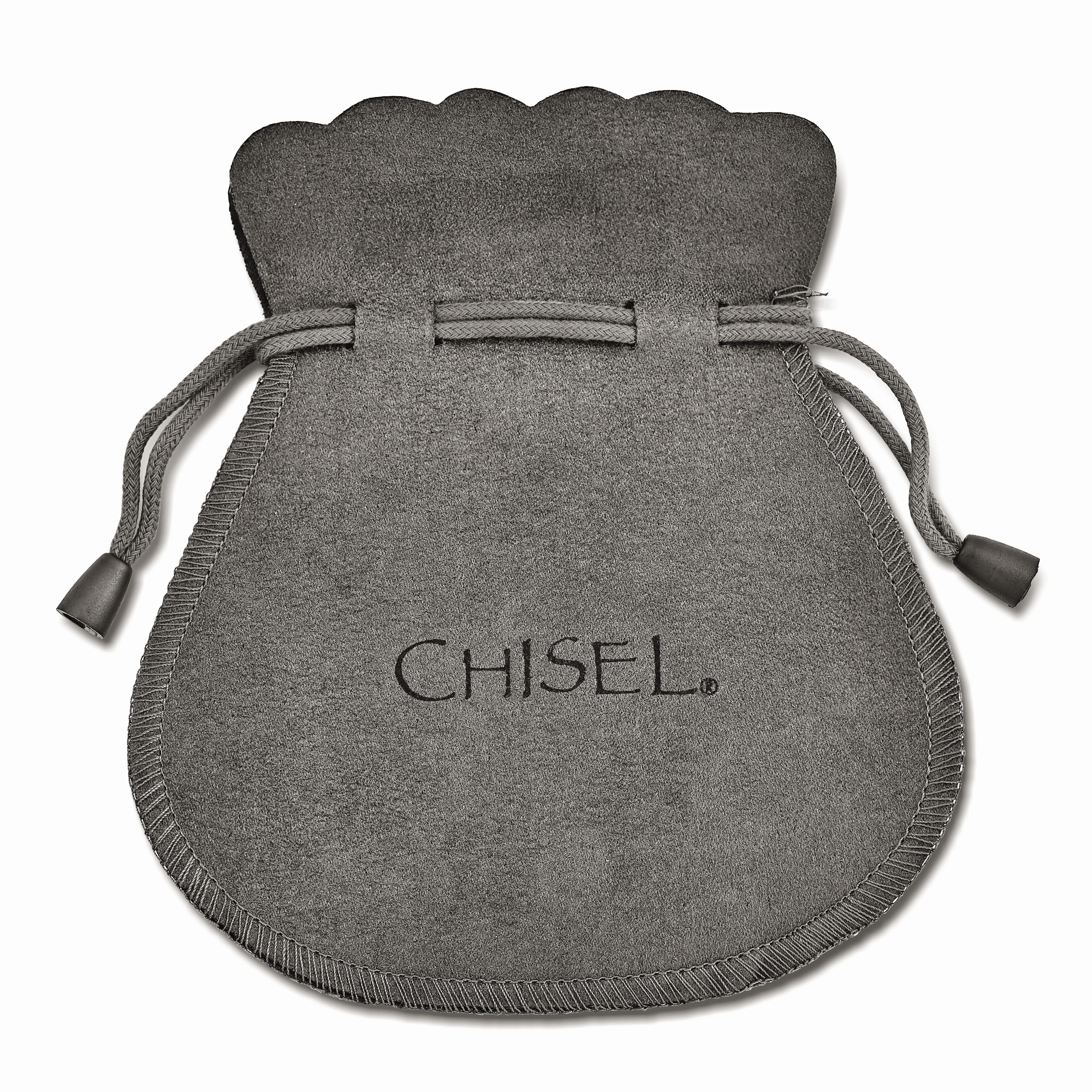 Chisel  Stainless Steel Polished Clear Crystal Post Earrings