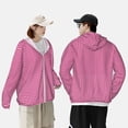 thumbnail image 5 of Picia Pink Gingham Women's Men's UPF 50+ Sun Protection Hoodie Shirt Long Sleeve SPF Fishing Outdoor UV Hiking Lightweight Shirts-3X-Large, 5 of 9