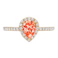 thumbnail image 7 of Solitaire with Accents Engagement Ring for Women - 0.755ct Simulated Red Diamond in 14K Yellow Gold Promise Ring, 7 of 7
