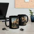 thumbnail image 5 of 3D Dinosaur  Tyrannosaurus -Gift for Dinosaur Lover Kid 11oz Black Mug, 5 of 6