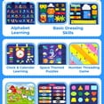 thumbnail image 5 of Busy Board Montessori Toys for Toddlers, Busy Book Sensory Toys for Boys Girls Birthday Gifts, Learning Educational Travel Activities, Blue, 5 of 8