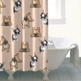 thumbnail image 4 of French Bulldog Dog Shower Curtain 84"x72" ,Bathroom Decorative Shower Curtains Set with 12 Hooks,Modern Waterproof Washable Shower Curtain, 4 of 6