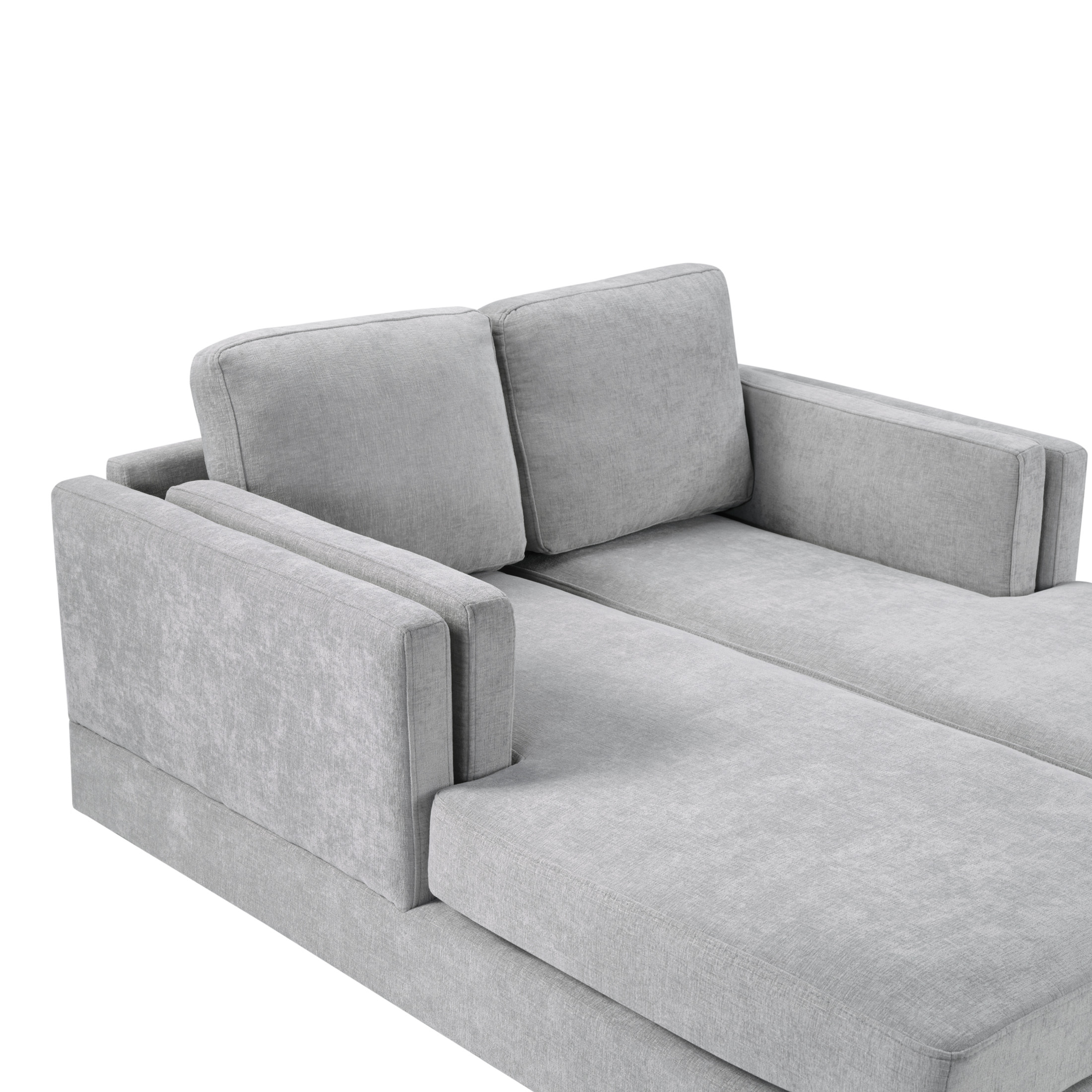 Christopher Knight Home Modern Chaise Lounge Sofa Bed, 53.5" Upholstered Sofa Couch with Armrests, Gray