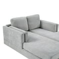 thumbnail image 6 of Christopher Knight Home Modern Chaise Lounge Sofa Bed, 53.5" Upholstered Sofa Couch with Armrests, Gray, 6 of 12