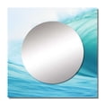 thumbnail image 2 of Designart "Spiraling Turquoise Wondrous Wave I" abstract spirals Square Mirror For Wall Decor - Large Turquoise Square Printed Wall Mirror Art - Square Modern Mirror - Wall Mounted Square Mirror, 2 of 5
